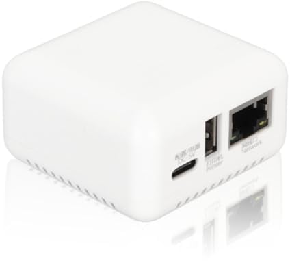 Bewinner Server di Stampa di Rete Wireless - Adattatore Server di Condivisione di Stampa LAN da 10/100 Mbps a USB 2.0 5 V per XP Android Linux 3.4 (Spina Europea)