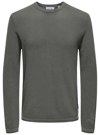 Only & Sons Onsfelix Reg 12 Crew Knit Noos | Normal geschnitten fit, Langarm, Casual, Bei max. 40 grad waschen
