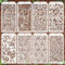 JSRQT 8Pcs Flowers Decorative Stencils, Floral Lace Layering Stencil Template for Painting, DIY Vine Leaf Painting Templates for Canvas Arts Journaling Scrapbooking Card Making 4.7 x 9.45”