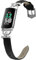KoGiio Leder Armband Kompatibel mit Fitbit Charge 6 / Fitbit Charge 5, Damen Frauen Armbänder Uhrenarmband für Fitbit Charge 6 / Fitbit Charge 5, D-förmiger Metallschließe - Schwarz