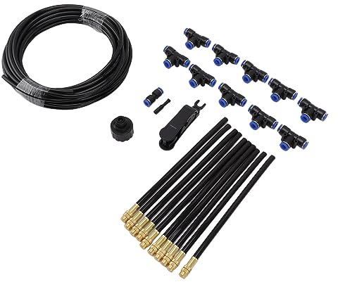 Oberirdischer Sprinkler, System mit 360-Grad-Set für Große Flächen, Terrasse, Rasen, Garten, Gartenpflege, Bewässerungsgeräte, Sprinkler, 360° Biegbare Düse, Gartenbewässerung,