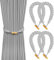 HOTUT Vorhang Raffhalter, 4 Stück Curtain Rope Buckle, Handgestrickte Vorhang-Raffhalter, Vorhangbinder, Gardinen Raffhalter für Haus Office, Wohnzimmer, Schlafzimmer - Hornschnalle