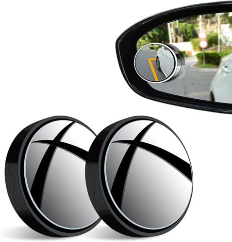 QLEQMZTV 2 StüCk Toter Winkel Spiegel Für KIA Rio K2 K3 K4 K5 KX3 KX5, 360° Drehbare Verstellbar Weitwinkel Seiten RüCkspiegel wasserdichte Auto AußEnspiegel Konvexe Spiegel,A/Black