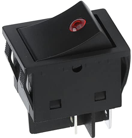 Interruttore a Bilanciere, Interruttore ON/OFF Indicatore Luminoso ON OFF a 4 Pin per Automobili e, Nominale 125/250 V CA, per Controllo elettrico.