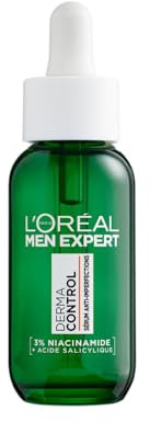 L'Oréal Men Expert - Sérum Anti-Imperfections - Élimine les Imperfections et Marques Post-Acné - Enrichi en Niacinamide et Acide Salicylique - Derma Control - 30 ml