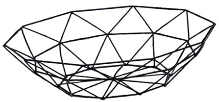 Cabilock Cesta De Fruta Para Guardar De Hierro Cesta De Drenaje Para Refrigerios Contenedor Multiusos Para Hogar La Sala De Estar Cocina Talla s Negra