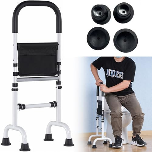 VexNook Aufstehhilfe für Senioren - 6 Höhenverstellbare Unterstützung, Robuste Stahl Konstruktion mit Anti-Rutsch-Füßen, Belastbar Bis 300 Pfund, Ideal für mehr Sicherheit und Komfort beim Aufstehen