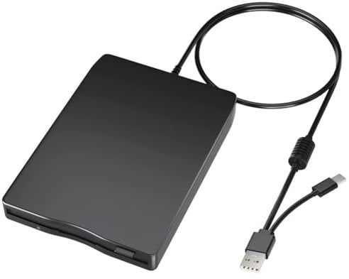 FYOBOT USB Floppy Disk Reader Floppy Disk Drive Dual Interface External USB C Floppy Disk Drive for PC Laptop Notebook Desktop