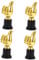 BESPORTBLE 4 Stück tolle Trophäe belohnung pokale für Kinderbelohnung Basketball Trophäe Medaillen Schild-Trophäe Puppe Kindertrophäen Pokal für den Sport Plastik Golden