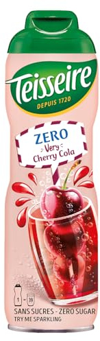 Teisseire Getränke-Sirup Cherry Cola Zero | 600 ml | zuckerfrei | ergibt bis zu 7,8 Liter fertiges Getränk
