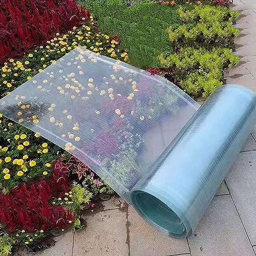 Transparente Polycarbonat Dachplatte, Tageslichtpaneel für Dacheindeckung mit wasserdichtem UV-Schutz, ideal für Gewächshausmarkise Carport, Kalter Rahmen, leicht zu schneiden, 0,7 x 10 m (2,3 x 32,8