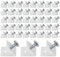 90 Piezas Cuñas de Reparación Soporte Fijación,Cuñas Estabilizadores Posterior Plana Estabilizadores con Tornillos, Cuñas de Inferior Cajón Plastico para Cajones y Muebles -Blanco (90, Blanco)