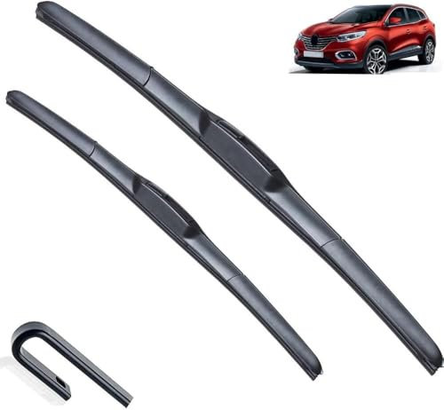 AlbaEUC Vordere Scheibenwischer Für Renault Kadjar 2015-2023,Flache Premium Wischerblätter Wischerblätter Set für Frontscheibe