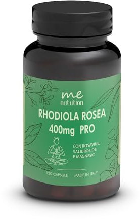 Rhodiola Rosea 400mg PRO potenziato con Magnesio 120 capsule Buon Umore, Equilibrio Emotivo, Stanchezza Fisica e Mentale, Antistress, Concentrazione (Scorta fino a 4 mesi) Made in Italy Me Myeasy