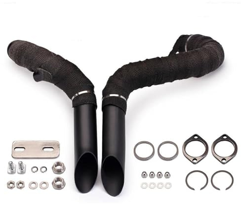 NMJLQW Tube de téléchargement Tuyau D'échappement De Moto Silencieux Coude Tuyau D'échappement Adapté pour Harley XL883 pour Softail pour Sportster 883 1200(Style 3)