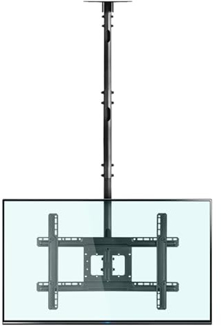 WOTZOV Höhenverstellbare Teleskop-Deckenhalterung für TV, Deckenhalterung für TV, Wandhalterung für TV, passend für 32-70 Zoll Flachbildfernseher, Befestigung mit Metall-Expansi