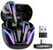2.4G Wireless Gaming Earbuds with ENC Mic, 20ms Low-Latency for PS5/4, Meta Quest 3/3S/2, 2.4GHz Bluetooth Dual-Mode Headphones for Phone, Pad, Laptop, Steam Deck, Switch, PC, VR(with USB-C Dongle)