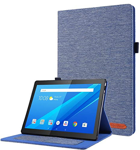 Custodie per tablet Compatibile con Lenovo Tab P10 TB-X705F (10.1) Custodia, Flip Fold Stand Case Cover protettiva in tessuto con riattivazione automatica del sonno con slot Compatible with schede Cu