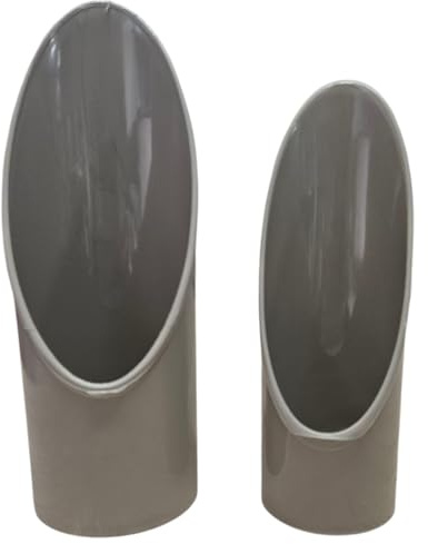 Coppia Porta Bicchieri da Parete per Acqua e Caffè – 2 Pezzi in Plastica Resistente – Salvaspazio Moderno – Colori Bianco o Tortora (Tortora)