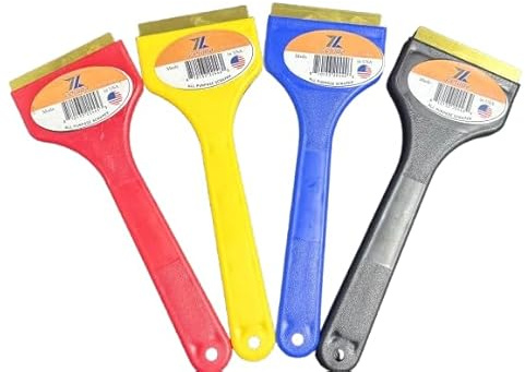 Zeluga 25-555-Combo Brass Blade Ice Scraper – Scratch-Free, Rustproof, Heavy-Duty Ice Remover Tool, Combo