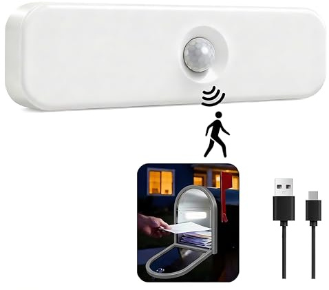 Rechargeable Mailbox Light, Wireless Motion Sensor Mailbox Lights, Magnetic LED Lights for Ring Mailboxes Lighting Decoration, Postbox Mailboxes & Accessories