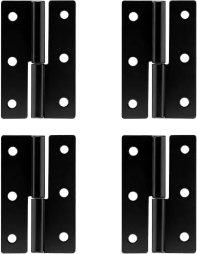 4 Stück Klappbare Türscharniere – Abnehmbar & Aushebbar, 62x37x1,5mm für Innen-/Außentüren, Möbel, Industrieschränke & mehr