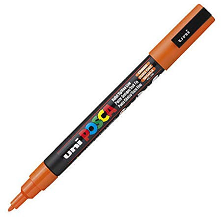 Uni-Ball Marqueur peinture Posca (PC-3M), orange foncé