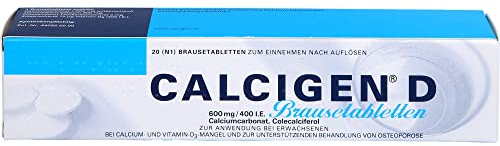CALCIGEN D 600 mg / 400 I.E. Brausetabletten bei Calcium- und Vitamin-D3-Mangel, 20 St. Tabletten