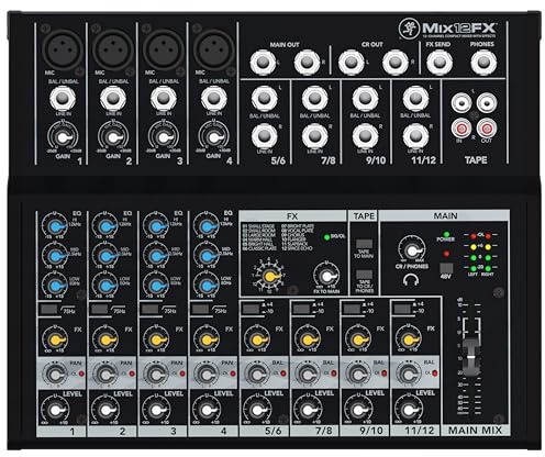 Mackie Mix12FX 12-Channel Analog Mixer With Effects and 3-Band EQ