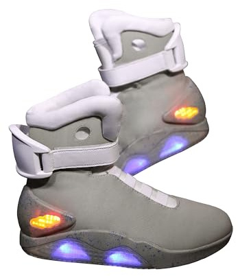 Fun Costumes Back to The Future 2 Adult Light Up Shoes Universal Studios Officially Licensed Size 15 Grey