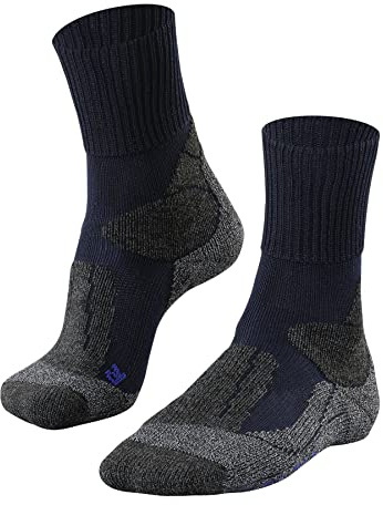 FALKE Men's TK1 Cool Hiking Socks, Marine, 6.5-8.5