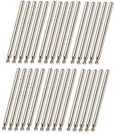 BQLZR Lot de 30 fraises rotatives en argent à pointe sphérique de 2,5 mm