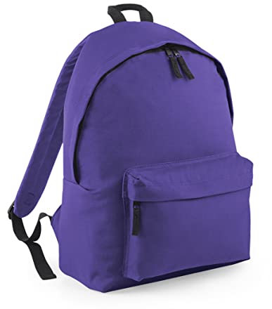 BagBase BG125 Original Fashion Backpack - Purple - Stylish School Rucksack