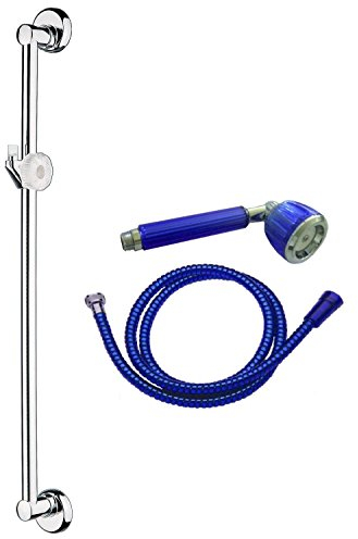 Tenrit Novella blau Duschgarnitur Duschstange mit Handbrause 2 Funktionen
