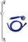 Tenrit Novella blau Duschgarnitur Duschstange mit Handbrause 2 Funktionen
