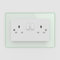 Expression Products Double Light Switch or Plug Socket Back Plate Finger Surround Panel Glass Effect (8 ColoursAvailable) - Free Trolley Token Material Sample Included per Shipment