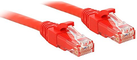 LINDY 20m Cat.6 U/UTP Ethernet Cable, Red