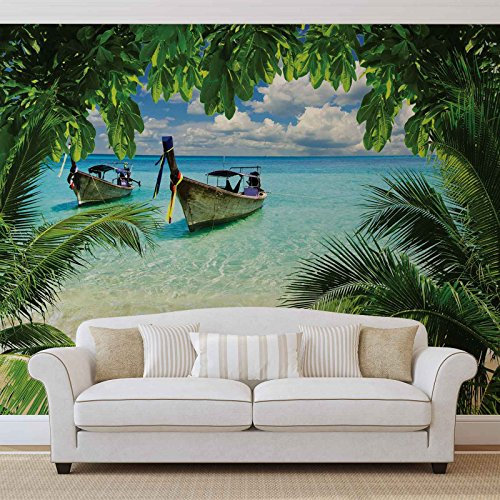 Forwall Vlies Fototapete Tapete Vliestapete Tropen AF225VEXXL (312cm x 219cm) Photo Wallpaper Mural