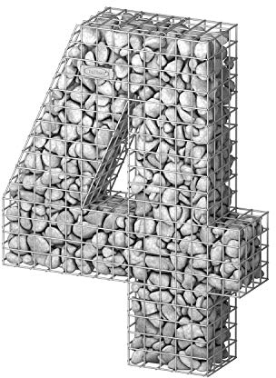 bellissa Gabionen-Ziffer 4-75x20x100 cm