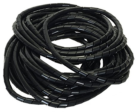 Flexible-Kabelspirale Spiralschlauch Kabelschlauch - Bündelbereich Ø 20-130 mm Länge 10 m SCHWARZ