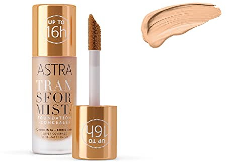 Fondotinta e Correttore 2 in 1 - Transformist - Nr 3 - Warm Beige - 18 ml - Astra