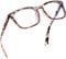 Epova TR90 Blue Light Blocking Glasses for Women and Men - Lightweight Computer/Reading/Gaming/TV/Phones Glasses - Anti Eyestrain & UV Glare, Classic Square Eyeglasses Frame with Case, Leopard