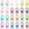 PandaHall 24 Stück 12 Farben Metall Hummer Krallenverschlüsse Drehbare Lanyards Trigger Snap Hooks Gurt Für Schlüsselbund Schlüsselringe DIY Taschen Schmuck Fundings Crafts
