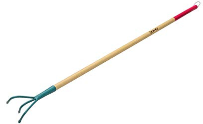 Kralle Damen-Kralle Grubber für Garten aus Qualitätsstahl Outdoor Jätegrubber Unkrauthacke mit langem Stiel aus Metall Gartenhacke mit 3 Zinken Multifunktional 140 cm