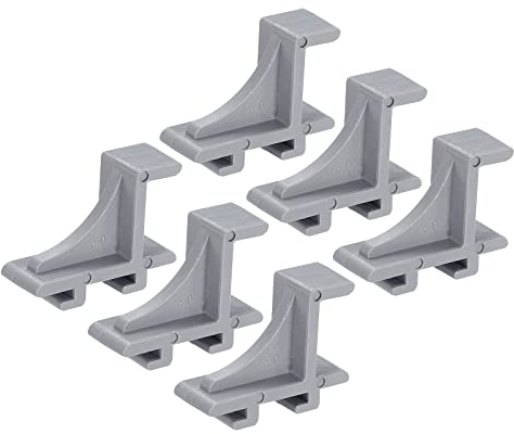 sourcing map Congelador Estante Clips, Refrigerador Clip Kits Refrigerador Estante Soporte 1.26x0.45x1 Pulgadas para Hogar Uso Paquete de 6