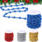 15M albero di Natale ghirlanda di perline Ornamenti albero di Natale nastro di perline | Diametro tallone 8 mm e 4 mm | Decorazione catena albero di Natale (blu)