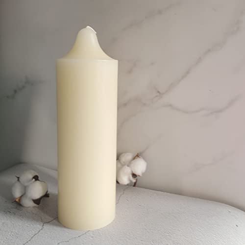 Memoward stumpenkerzen,Kerzenrohling zum Verzieren und Basteln,Länge 25 cm,8 cm ø,100 Prozent Paraffin,lange brenndauer 150 Std,DIY/Taufe/Geburtstag/Hochzeit/Kommunion/Weihnachten/Konfirmation/Firmung