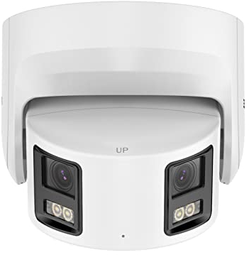 ANNKE 4K Dual-Lens Überwachungskamera, Panorama PoE Doppelobjektiv Kamera außen, Personen- und Fahrzeugerkennung, Farb-Nachtsicht, Zwei-Wege-Audio, aktivem Alarm mit Warnlicht, NightChromaTM NCD800