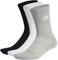 adidas Unisex Kinder Cushioned Crew Socks 3 Pairs, Medium Grey Heather/White/Black, 3-4 Years