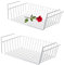 Unterregal Aufbewahrungskorb, 2 Stück Hängekorb Metall Hängekorb Regal Unter Schrank Hängekorb Metall Korb-Organizer Regaleinhängekorb für Küche, Büro, Speisekammer, Bad, Schrank (Hängekorb-Weiß)